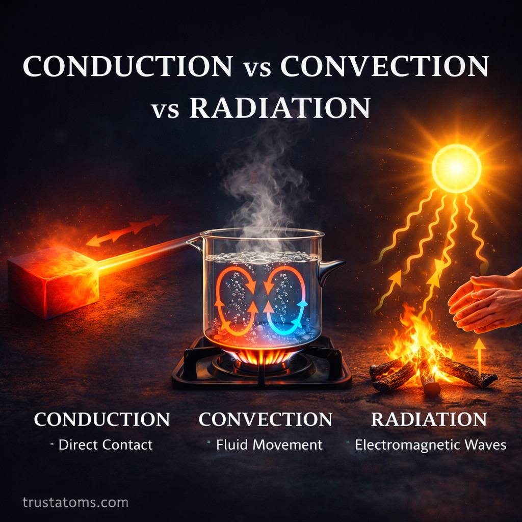 Conduction vs Convection vs Radiation