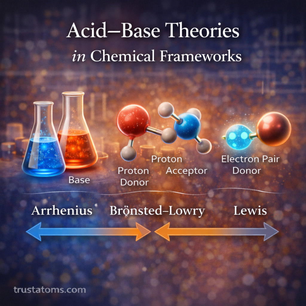 Acid–Base Theories in Chemical Frameworks