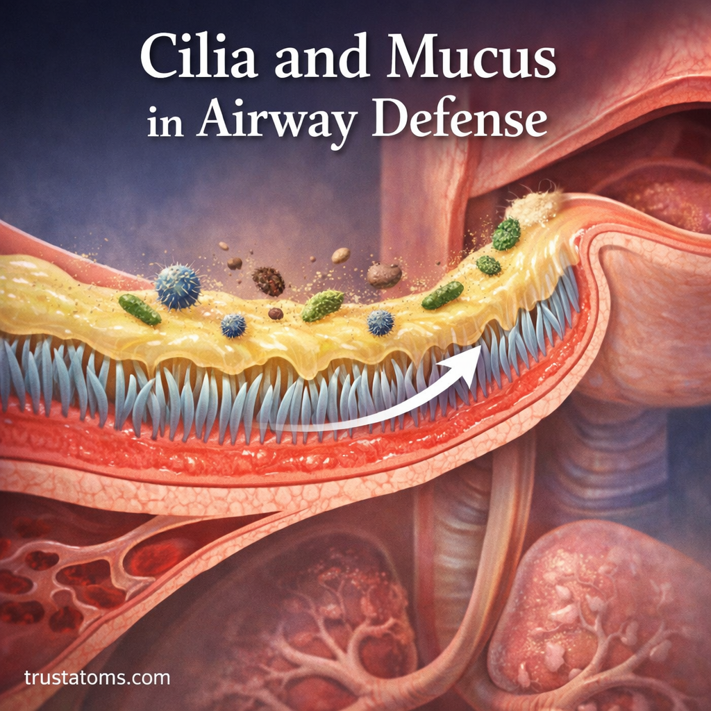 Cilia and Mucus in Airway Defense