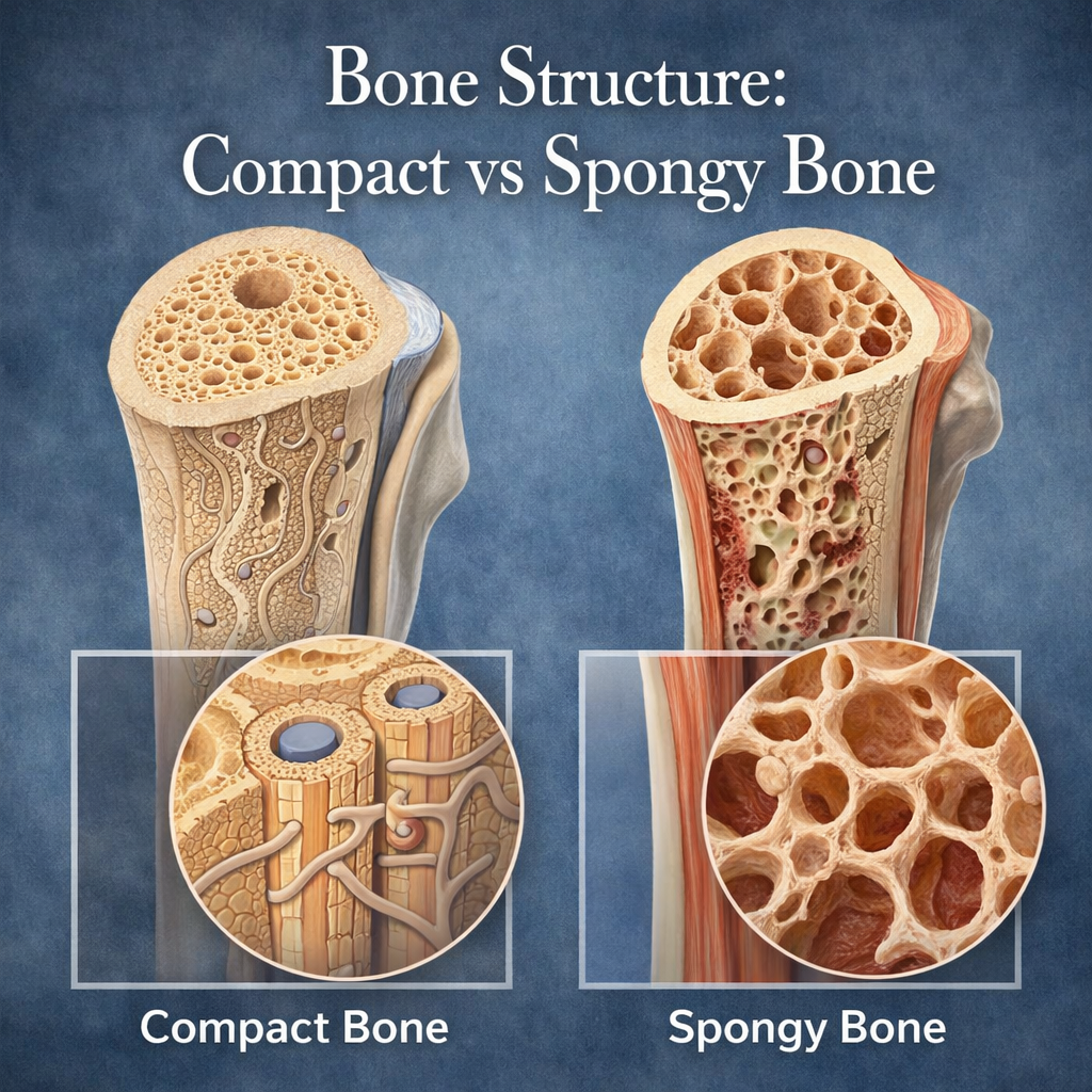 Bone Structure: Compact vs Spongy Bone