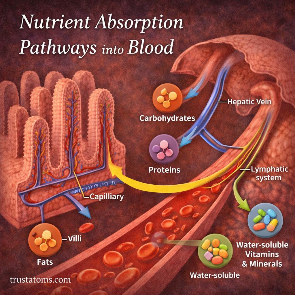 Nutrient Absorption Pathways into Blood: How Your Body Transports What You Eat