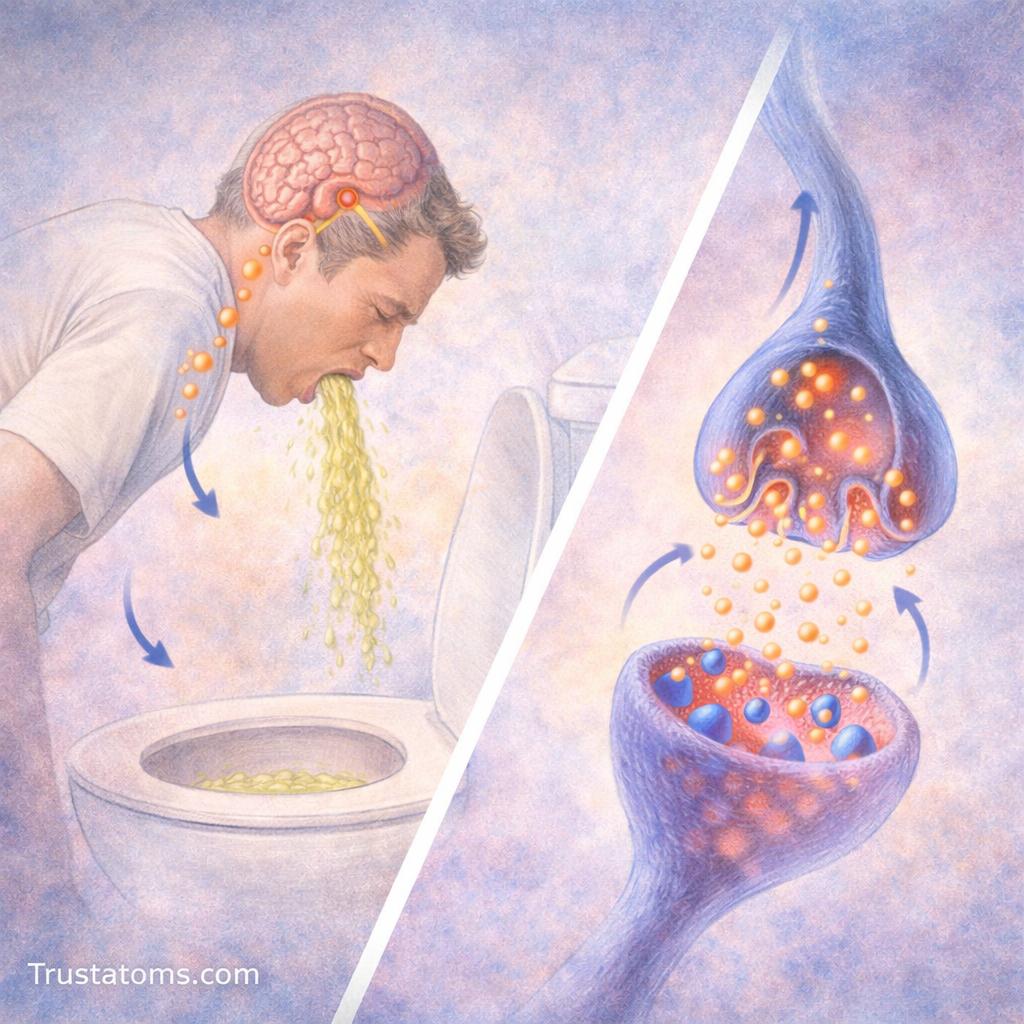 Split illustration showing neural signaling amplification and reflex response as examples of positive feedback.