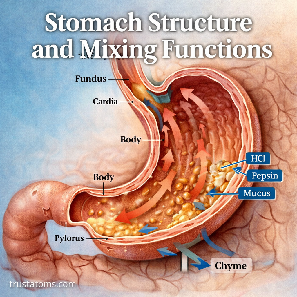 Stomach Structure and Mixing Functions