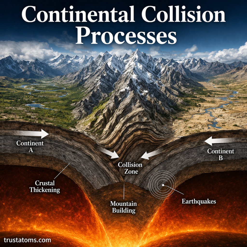 Continental Collision Processes