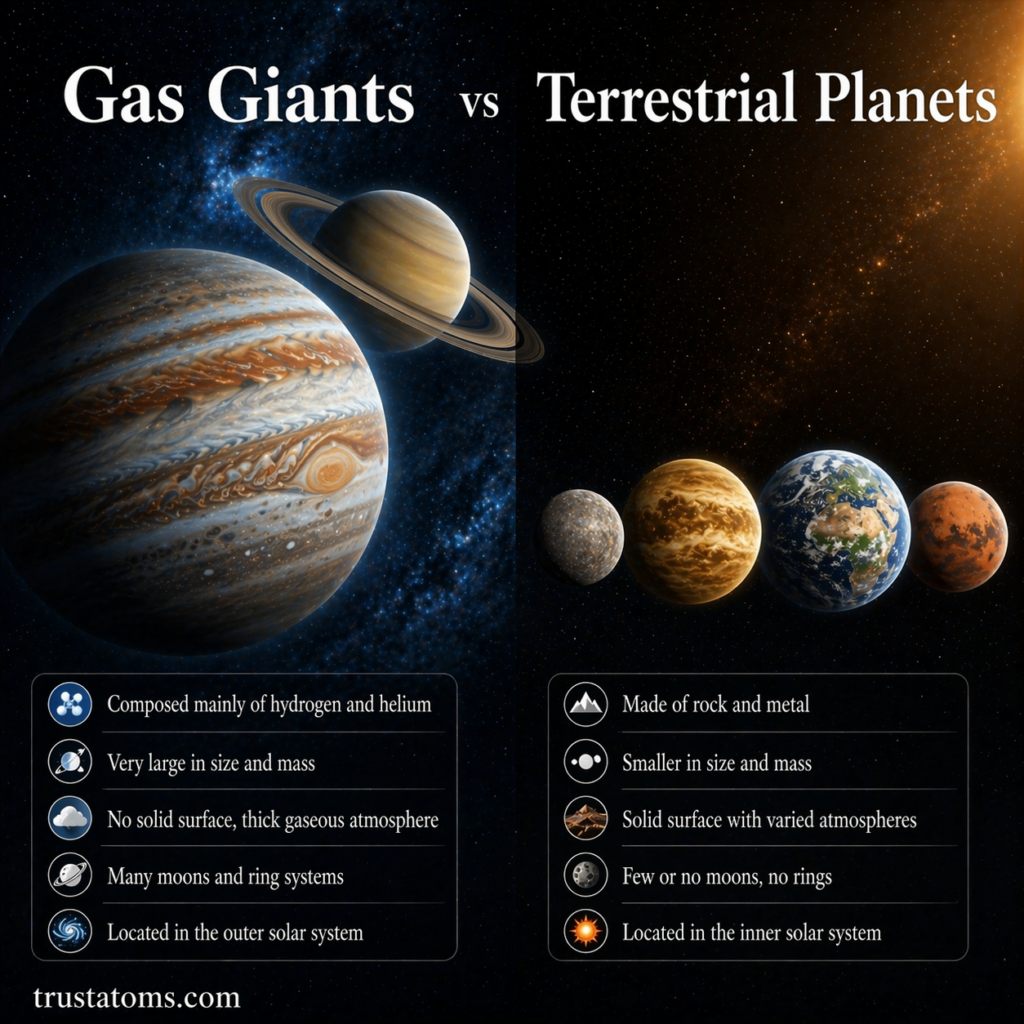 Gas Giants vs Terrestrial Planets: Key Differences Explained