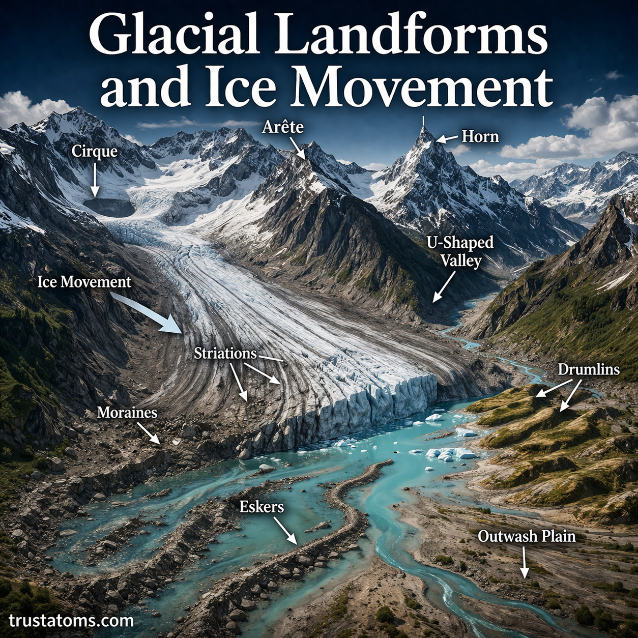 Glacial Landforms and Ice Movement - Trust Atoms