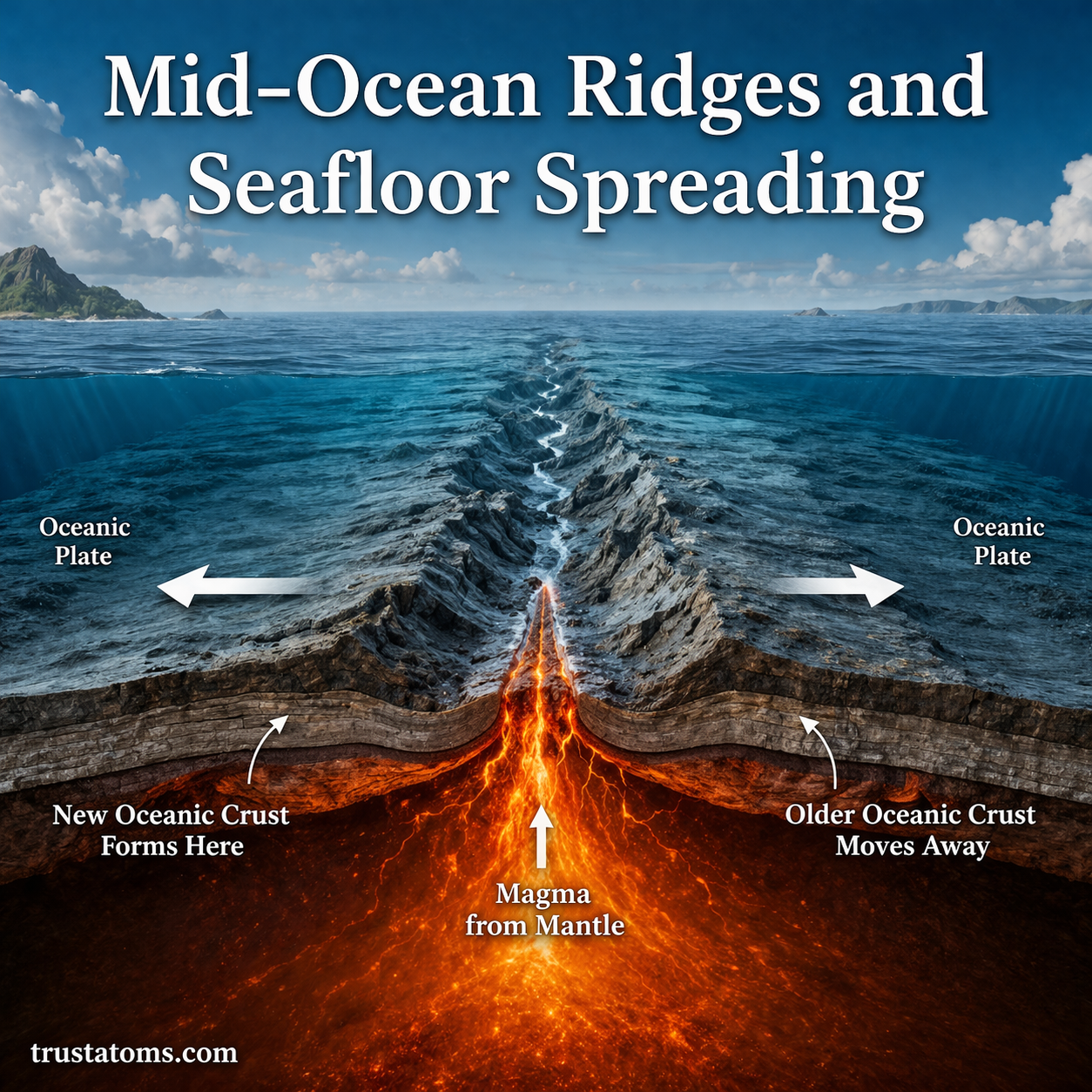 Ocean Ridge Spreading Pattern Mid-Ocean Ridges and Seafloor Spreading - Trust Atoms
