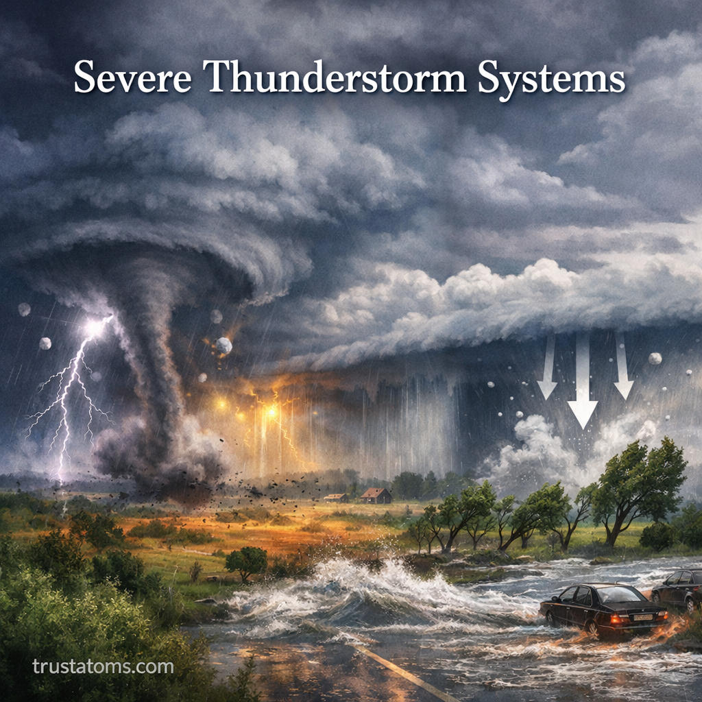 Severe Thunderstorm Systems: Formation, Types, and Impacts
