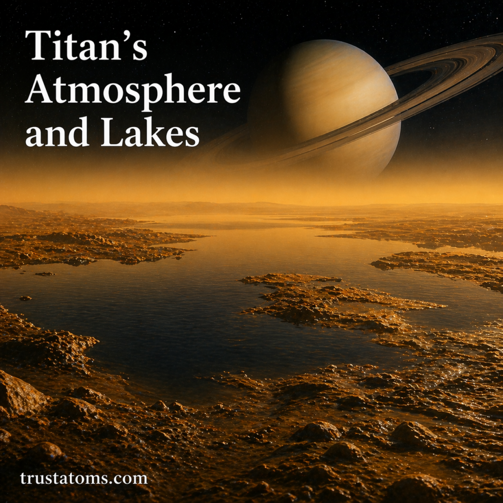 Titan’s Atmosphere and Lakes: Exploring Saturn’s Most Earth-Like Moon