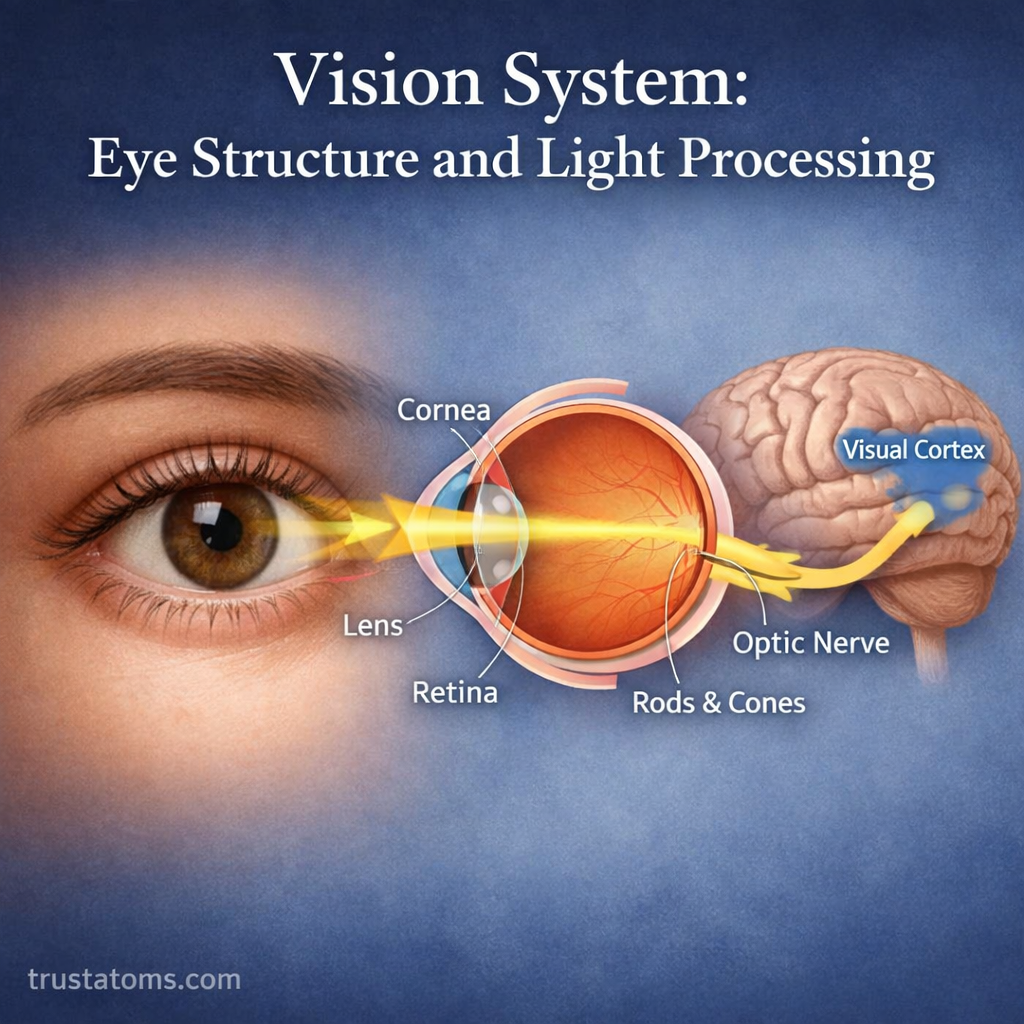 Vision System: Eye Structure and Light Processing